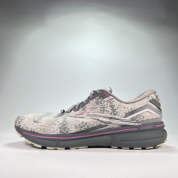 Brooks Ghost 15 Gray Running Shoes Lightweight Sneaker 1103931D147 Men’s Size 10 - Picture 4 of 10